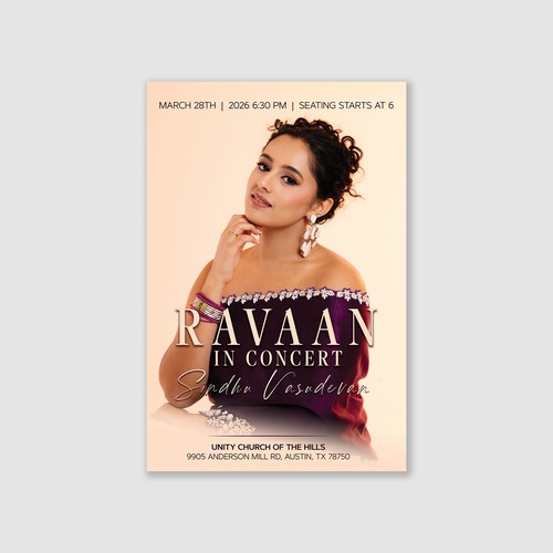 Album Launch Concert Poster – Classical Elegance & Cultural Spotlight