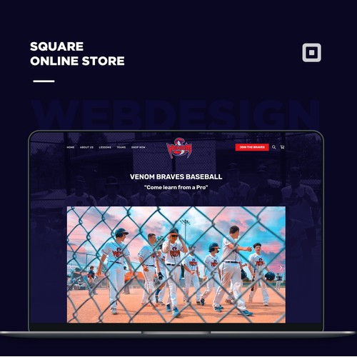 Baseball Square Online Full Site Design