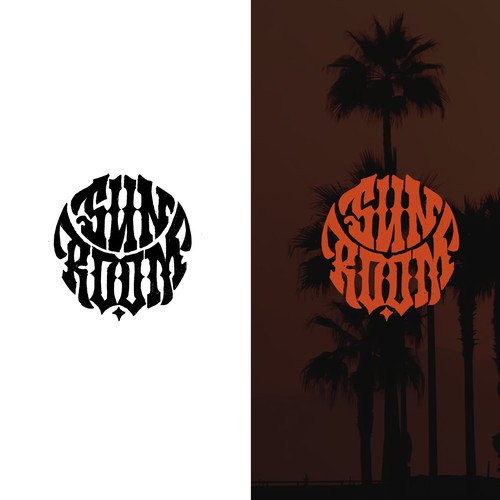 SunRoom handlettering logo for rock band