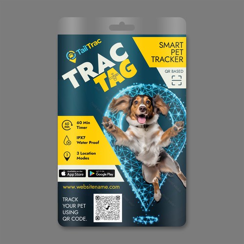Dog Collar Tracker Tag Packaging Design