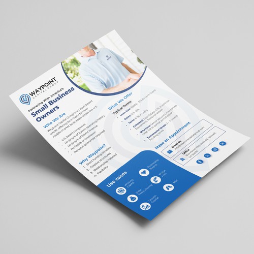 Single page flyer for Waypoint Capital Group