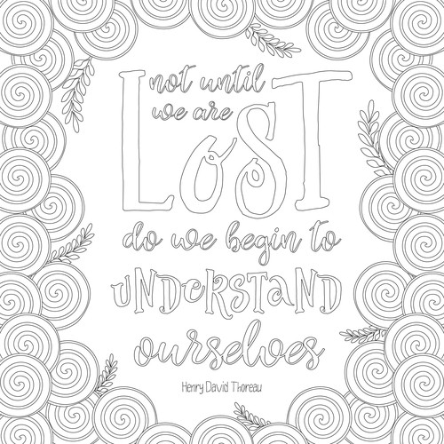 Lettering Coloring Book Design