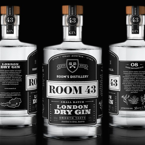 Gin label design