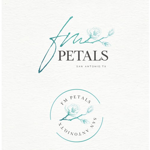 Elegant & clean logo for floral design services in Antonio,TEXAS.