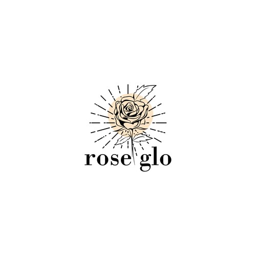 rose glo logo (spf skincare products with a hint of floral scent)