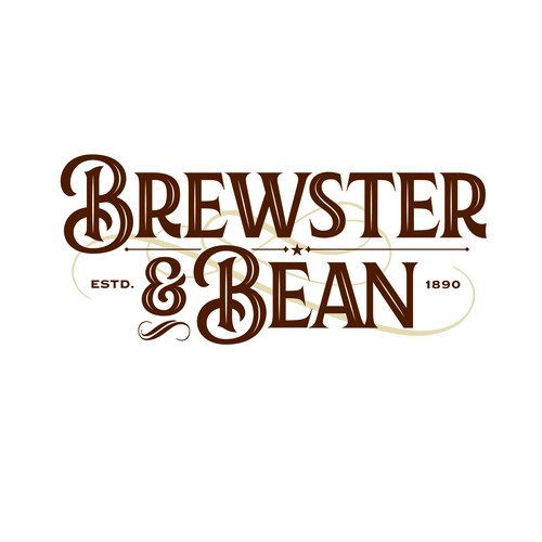 Brewster and Bean Coffee Shop Logo