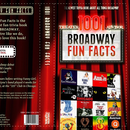 Cover for a book "1001 Broadway Fun Facts"