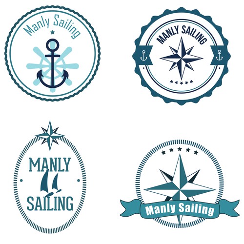 12 Logo concepts for sailing business 