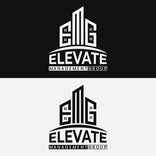 Real Estate Logo Design With "Elevate Management Group".