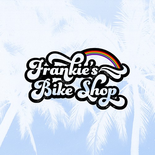 vintage logo for beach bicycle shop