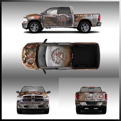 Truck Wrap of Tattoos & Body Piercing