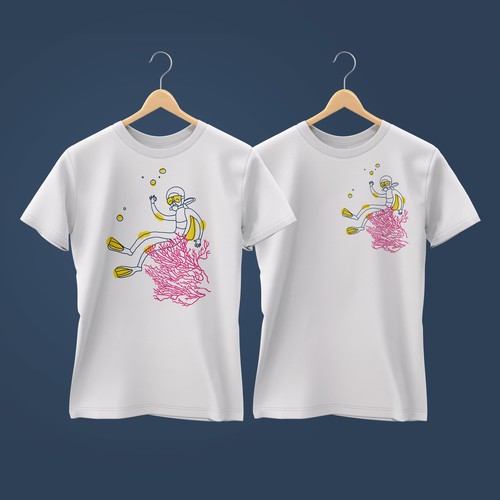 T-shirt with coral reef of Honduras