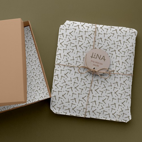 Logo and brand identity for linen clothes shop