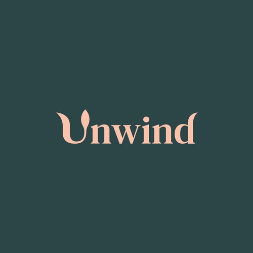 Unwind Minimalist Organic Logo Design