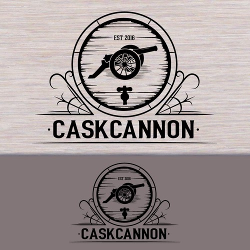 Cask Cannon Logo Design 