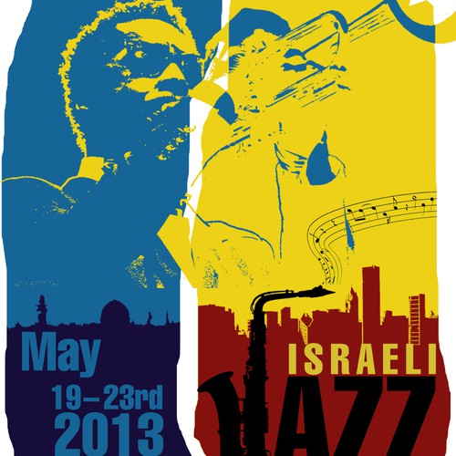 Create poster for Israeli Jazz Festival in Chicago