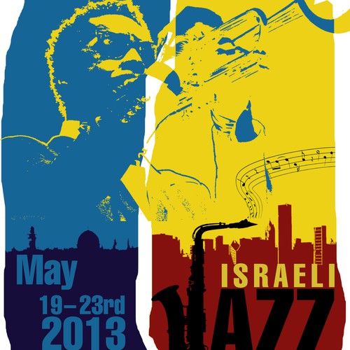 Create poster for Israeli Jazz Festival in Chicago