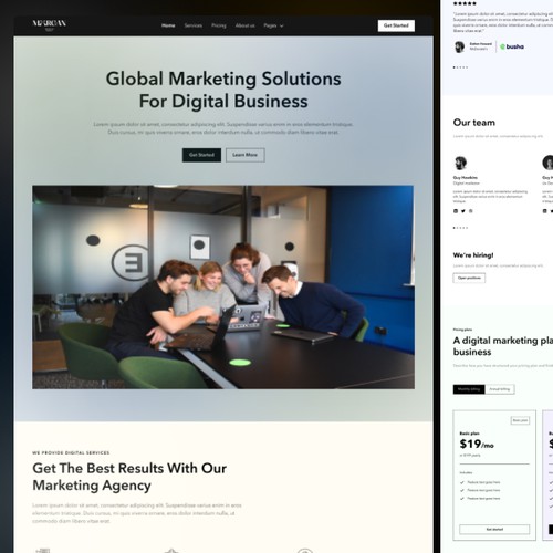 Morgan - Digital marketing agency website design