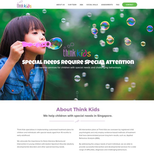 Re-Design Child Psychologist Website