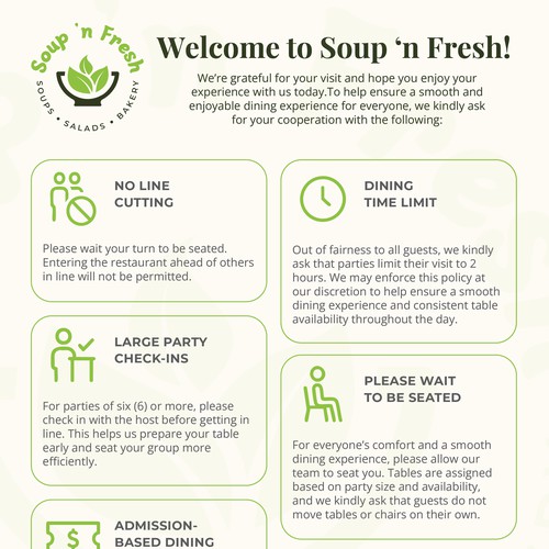 Flyer Design for Soup 'n Fresh!