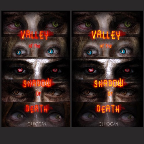 Design a captivating ebook cover for a horror novel titled: "Valley of the Shadow of Death".