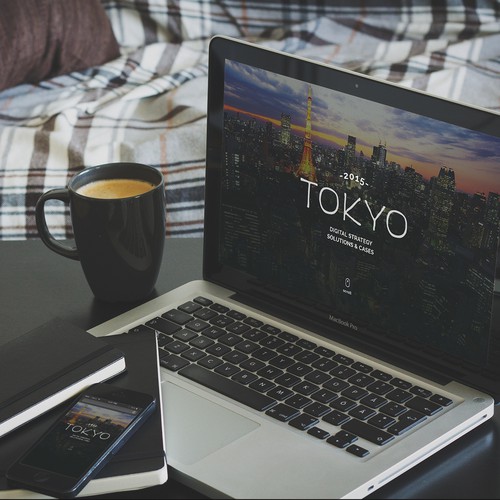 Landing page design for a tech event