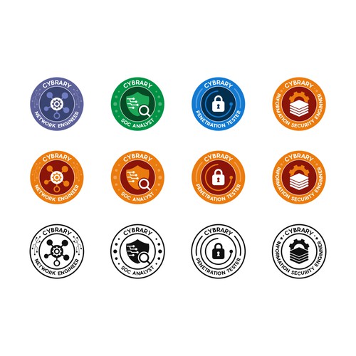 Cybrary Set of Badges