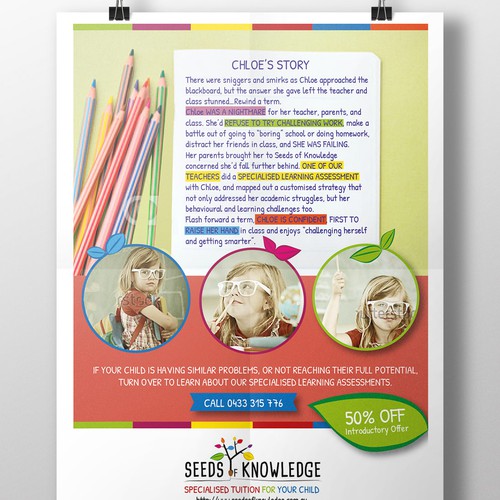 poster for children tuition
