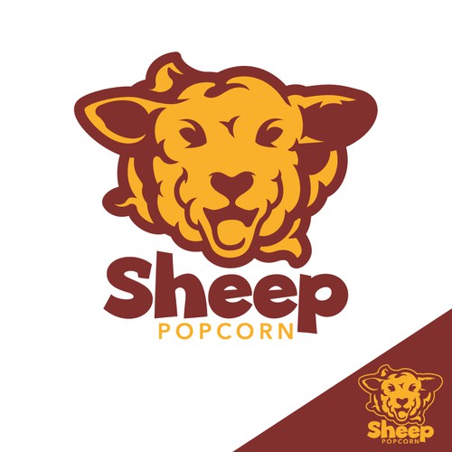 Logo concept for Sheep Popcorn