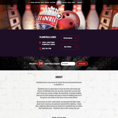 Bowling Website Design