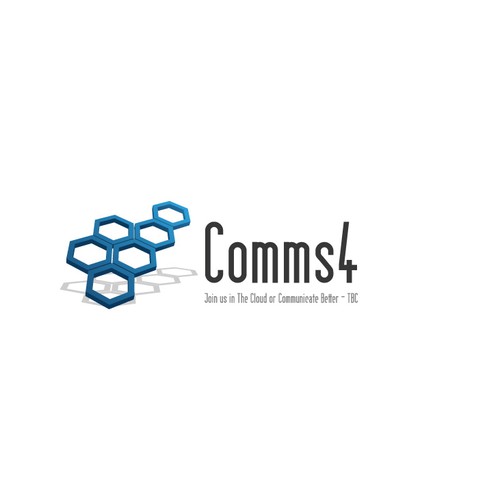 3D logo for cloud communication company