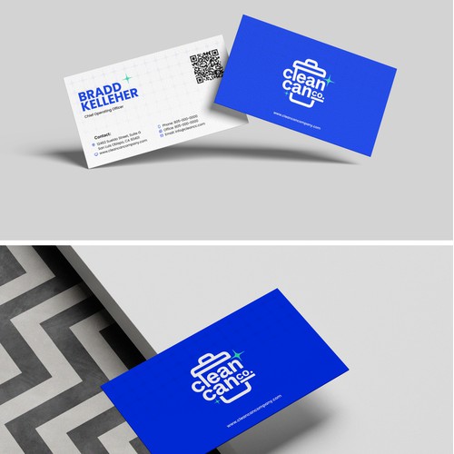 Clean & Professional Identity – Clean Can Co Business Card Design
