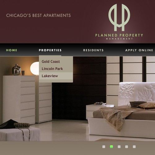 Webpage Design 4 Downtown Chicago Apartment Rental & Mgmt Co.