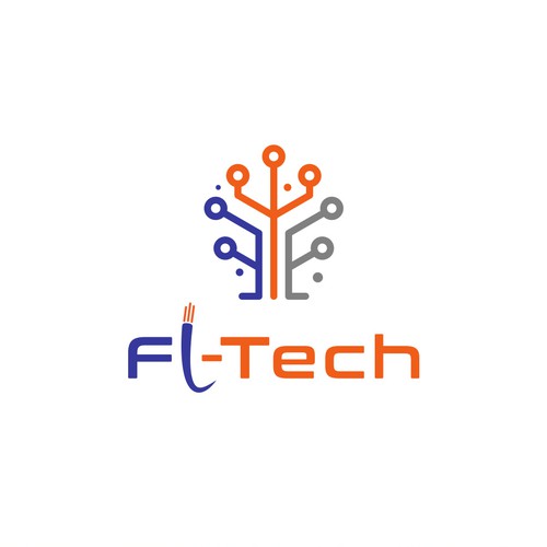 Modern logo for fiber optic company