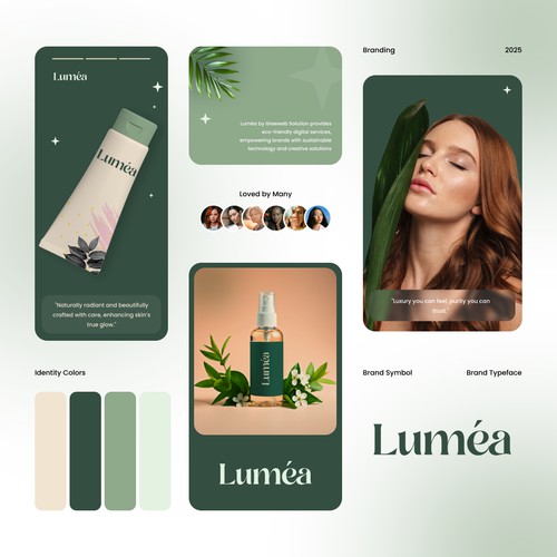 Luméa – Eco-Luxury Skincare Branding Identity
