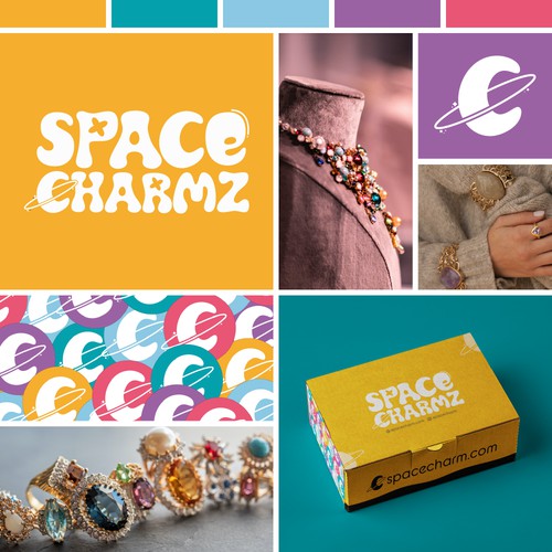 Space Charms Brand Identity - Bright, Bold, & Colorful Jewelry