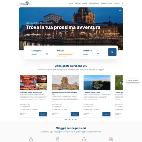 Website design for Piceno Viaggi