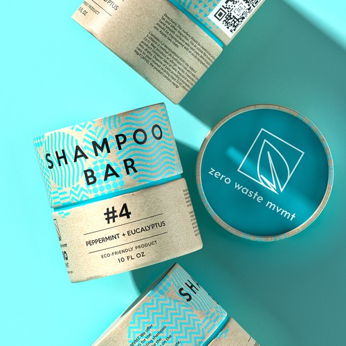 Packaging design for a zero waste shampoo bar