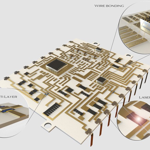 Realistic web graphic of an electronic component.