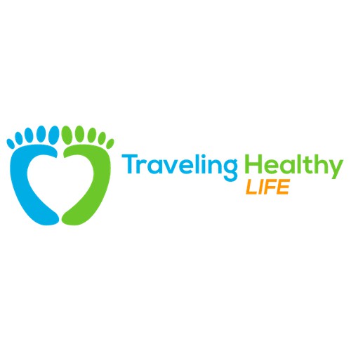 Create the brand mark for "Traveling Healthy Life"