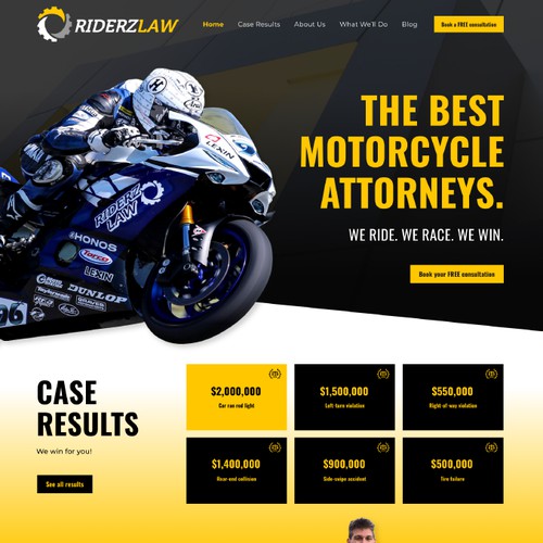 RiderzLaw Homepage Redesign