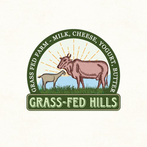 Create a natural logo for Grass fed farm