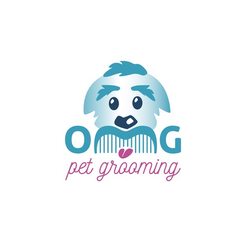 Logo for a pet grooming company