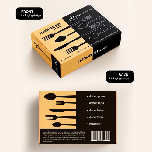 Flatware set package design