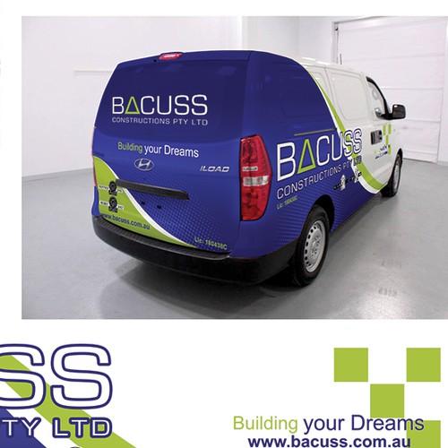 Signage for van for construction company