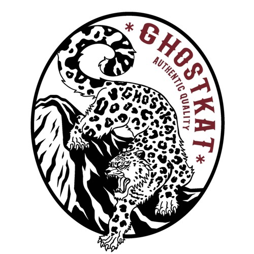 Vintage Logo “GHOSTKAT” for Creative Product