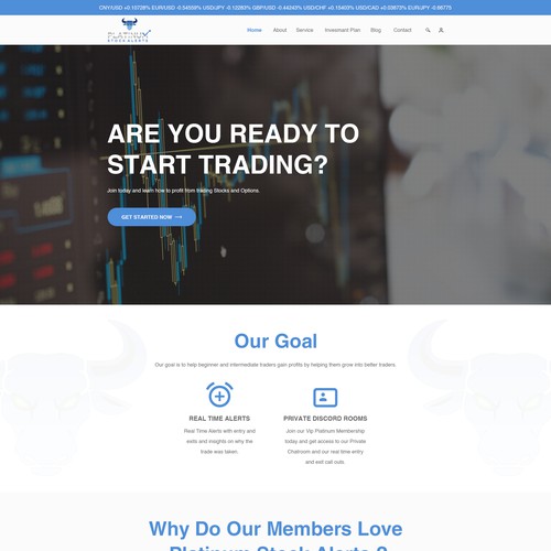 Modern Stock trading Landing Page