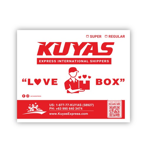 KUYAS One Sided Box Label Design