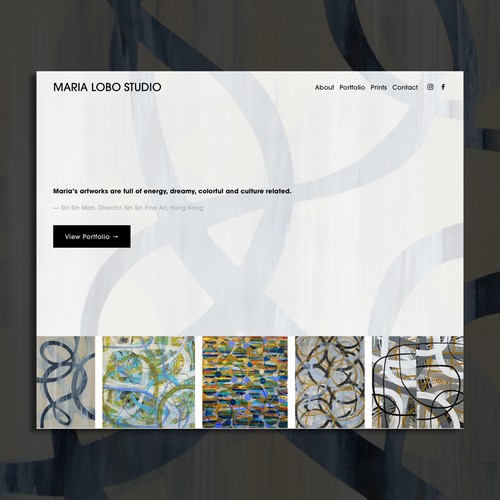 Art Studio Website - Maria Lobo