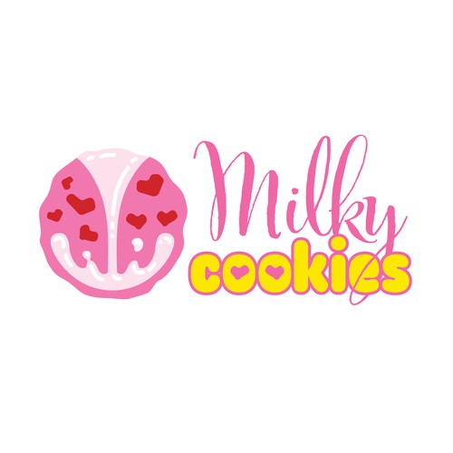Feminine-themed cookie logo concept for one-time sale